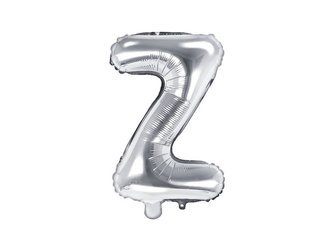 Balon foliowy - Litera "Z" - Srebrna - 35 cm