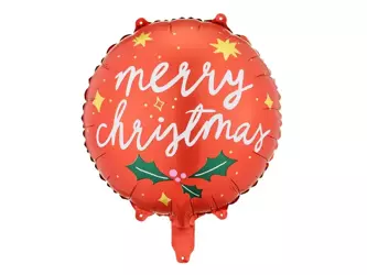 Balon foliowy Merry Christmas - 45 cm - 1 szt.