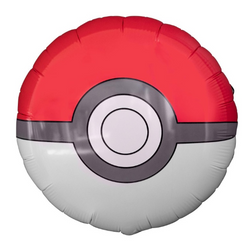 Balon foliowy - Okrągły - Pokemon - Pokeball - 50 cm - 1 szt.