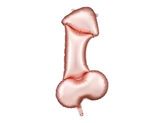 Balon foliowy - Penis - Różowe złoto - 55.5 x 112 cm