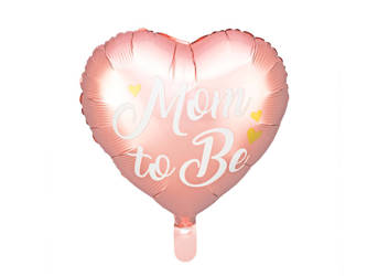 Balon foliowy - Różowe Serce - Mom to Be - 45cm