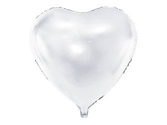 Balon foliowy - Serce - Białe - 61 cm