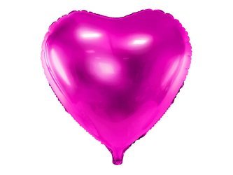 Balon foliowy - Serce - Ciemnoróżowe - 45 cm