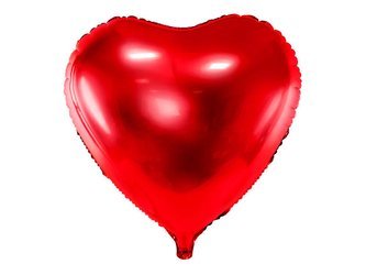 Balon foliowy - Serce - Czerwone - 61 cm