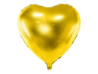 Balon foliowy - Serce - Złote - 45 cm