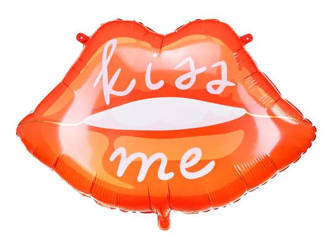 Balon foliowy - Usta - Kiss Me - 86,5 x 65 cm