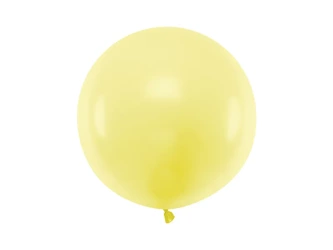 Balon lateksowy 60cm - Okrągły - Pastel Light Yellow