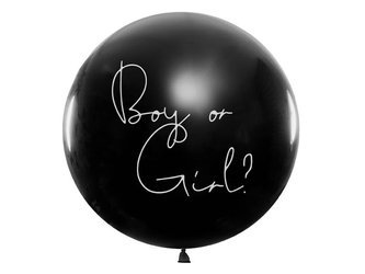 Balon lateksowy - Okrągły - Gender Reveal - Chłopiec - 1 metr