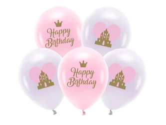 Balony ECO 33 cm - Happy Birthday - Mix - 5 szt.