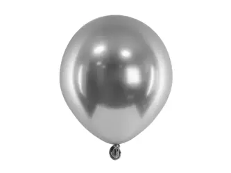 Balony Glossy 12 cm - Ciemny Srebrny - 50 szt