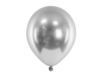 Balony Glossy 46cm - Srebrny - 5 sztuk