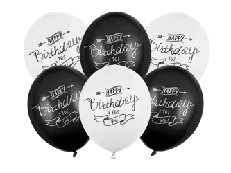 Balony Strong 30cm - Happy Birthday To You - 6 sztuk