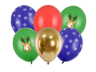 Balony Strong 30cm - Merry Christmas - 6 szt