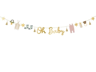 Baner na baby shower - Oh baby - Mix - 2.5 m