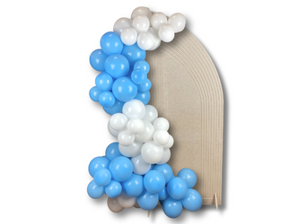 Girlanda balonowa - błękit, biel - 104 szt.