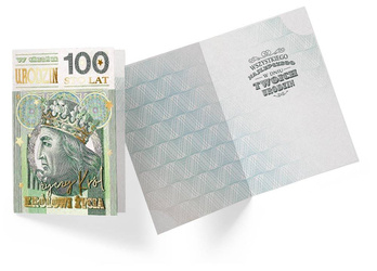 Kartka okolicznościowa - Urodzinowa - Banknot 100 zł