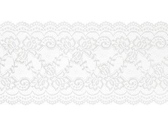 Koronka - Zdobiona - Złamana biel - 0.15 x 9 m