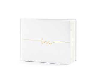Księga Gości - Beż - Love - 24 x 18.5 cm - 22 kartki