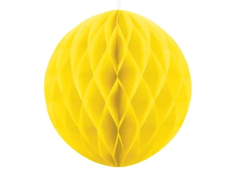Kula bibułowa - Żółta - 20cm