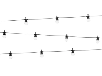 Lampki dekoracyjne LED - czarne - 5m - 1 szt.