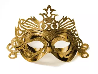 Maska Party z ornamentem - złoty - 1 szt.