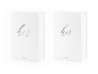 Okładki na przysięgi ślubne - Białe - Różowe złoto - 15 x 11 cm