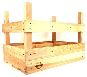 Ozdobna skrzynia drewniana - Na 6 butelek - 40x27x28 cm - Woodline