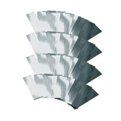 PAPIEROWE KONFETTI - LUZ - srebrne metaliczne prostokąty - OGNIOODPORNE - 1kg - Triplex
