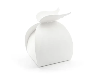 Pudełka na ciasto - Białe skrzydełka - 8,5 x 14,5 x 8,5 cm - 10 szt.