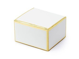 Pudełka na upominki - Złote brzegi - 6 x 3,5 x 5,5 cm - 10 sztuk
