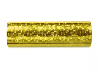 Serpentyny holograficzne - złoty - 3,8m 18szt.