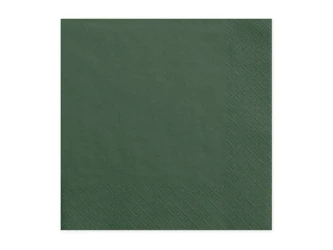 Serwetki papierowe - Butelkowa zieleń - 33x33cm - 20 szt