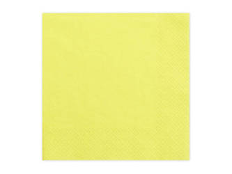 Serwetki papierowe - Żółte - 33x33cm - 20 sztuk