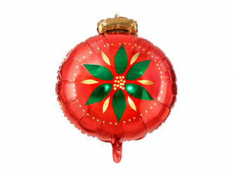 Świąteczny balon foliowy Bombka - 45 x 45 cm