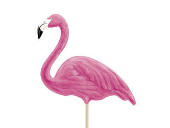 Topper na tort - Flamingi Aloha - 15-23,5 cm - 6 szt