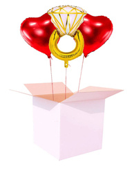 Zestaw napompowanych balonów z helem - Zaręczyny